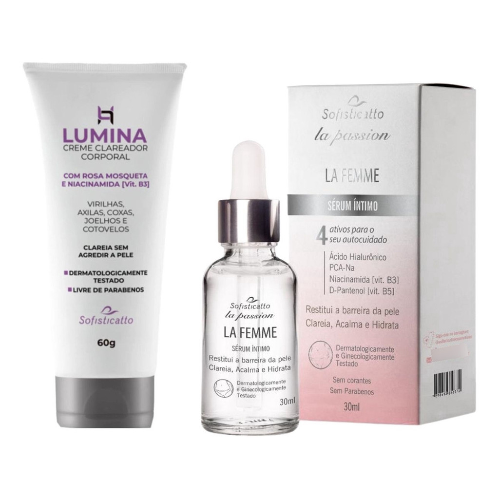 Clareador De Virilha Axila E Serum Intimo Pelvico Hidratante Suave
