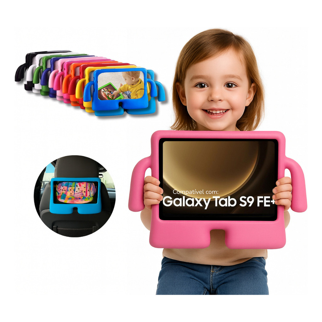 Capa Infantil Bracinhos Samsung Galaxy Tab S9 Fe+ 12,4 Pol