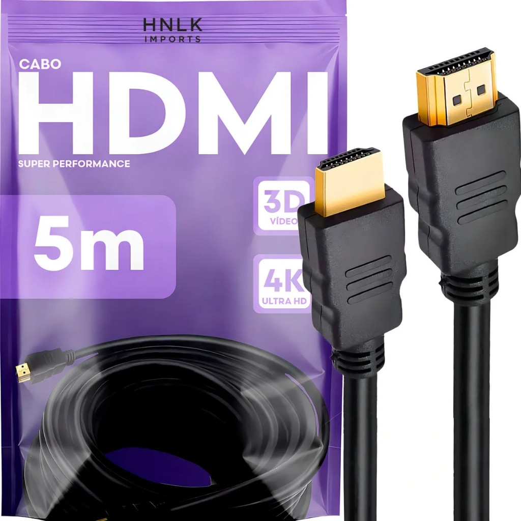 Cabo Hdmi Full HD 4k para TV 2M 3M 5M 10M em Oferta na Shopee