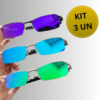 KIT 3 Lupinha do Vilão Espelhada Lupa de Vilão Top Proteção UV400  -Envio imediato