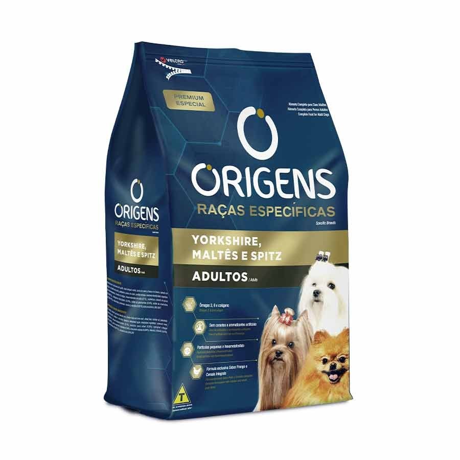 Ração para cães adultos Origens Raça Específicas Yorkshire e Spitz 1kg