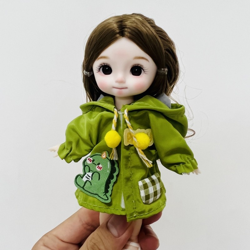 16cm 1/8 Boneca BJD Marrom Olhos Grandes 13 Articulações Móveis DIY Vestir Acessórios E Roupas Brinquedo — imagem 2 de 2