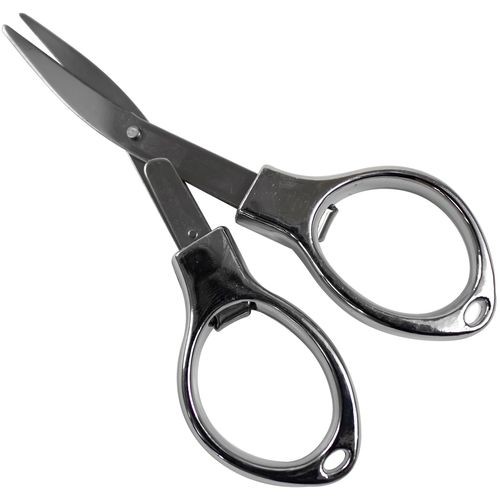 Tesoura Dobravel de Inox Escolar ou para Escritorio Portatil Chaveiro