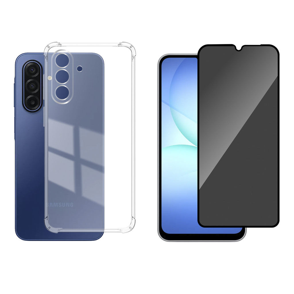 Capa Anti-impacto + Película Vidro 3D Privacidade P/ Samsung Galaxy A17