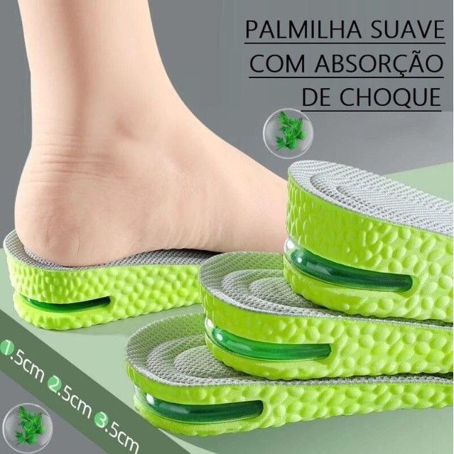 Palmilha Altura Verde Espuma Conforto Gel Elevador Anti Odor Verde Esporão em Oferta na Shopee