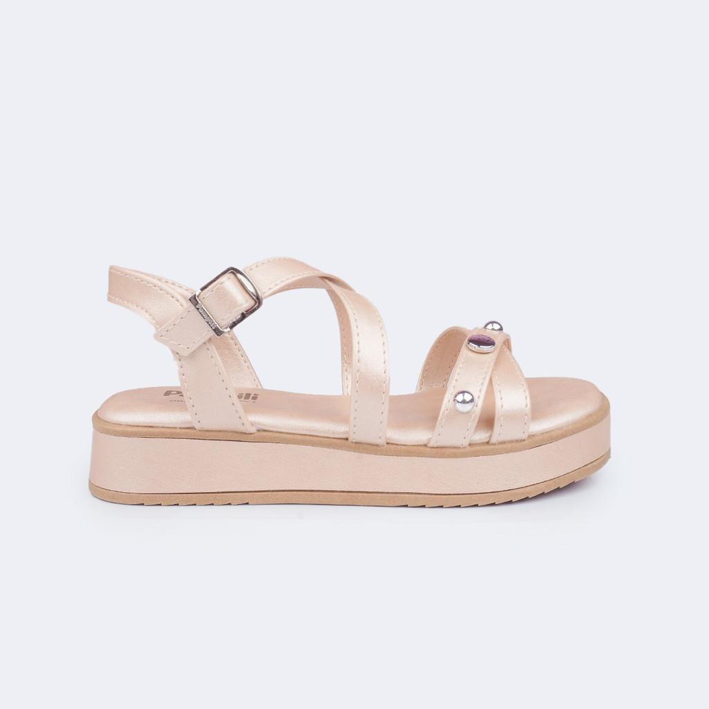 Sandália Infantil Flatform Tiras Pontos Espelhados Pampili em Oferta na Shopee
