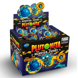 Chiclete Plutonita Mordida Zumbi Pinta Lingua 180g - Arcor em Oferta na Shopee