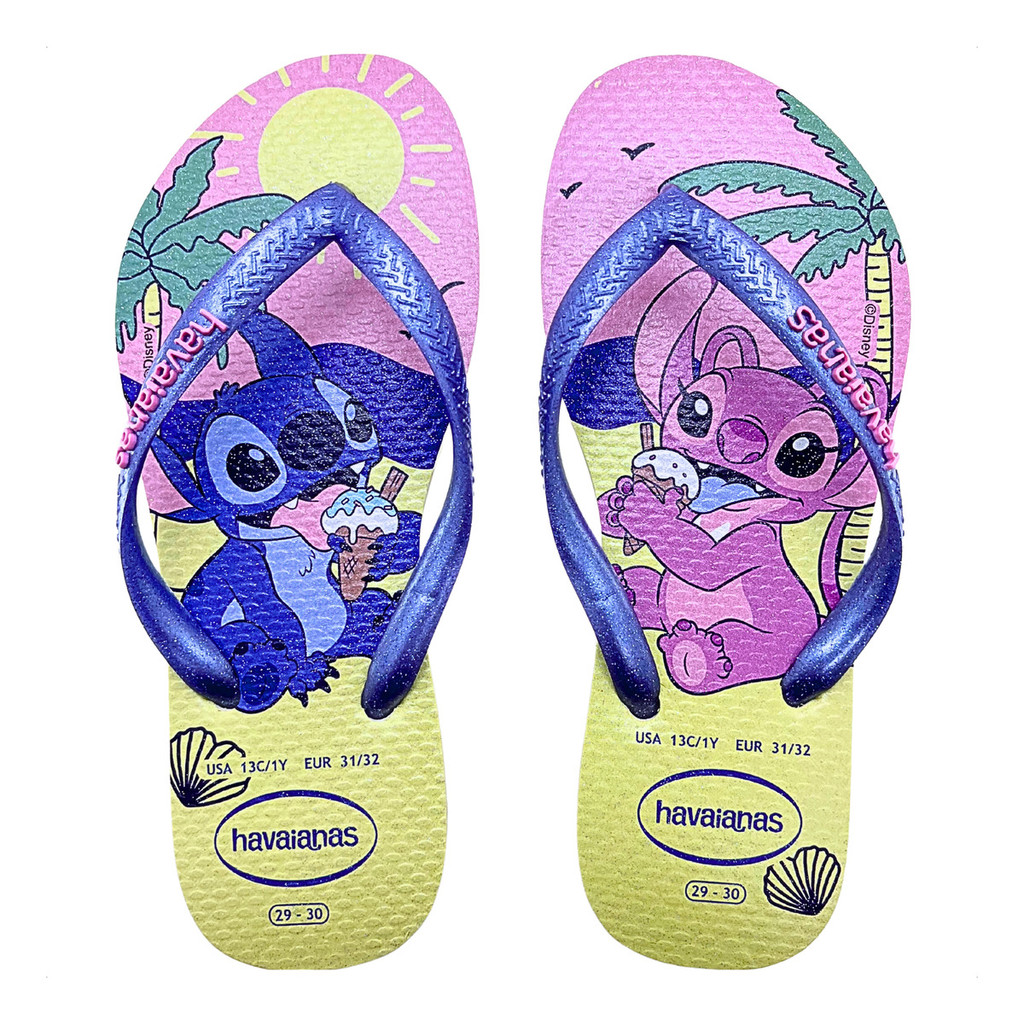 Chinelo Sandália Havaianas Kids Slim Disney Original Original Lilo & Stitch Angel