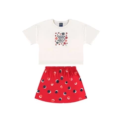 Conjunto Cropped e Short-Saia Bee Loop