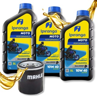 Troca de Óleo Mt 03 Mt 07 Mt 09 Yzf R3 Xj6 Ipiranga 10w40 + Filtro em Oferta na Shopee