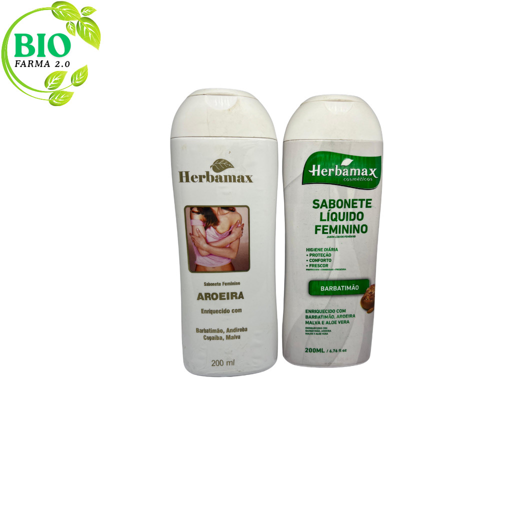Kit Sabonete Líquido Feminino Aroeira - Sabonete Líquido Feminino Barbatimão