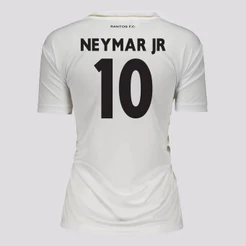 Camisa Santos Deslocar 10 Neymar Jr Feminina Branca