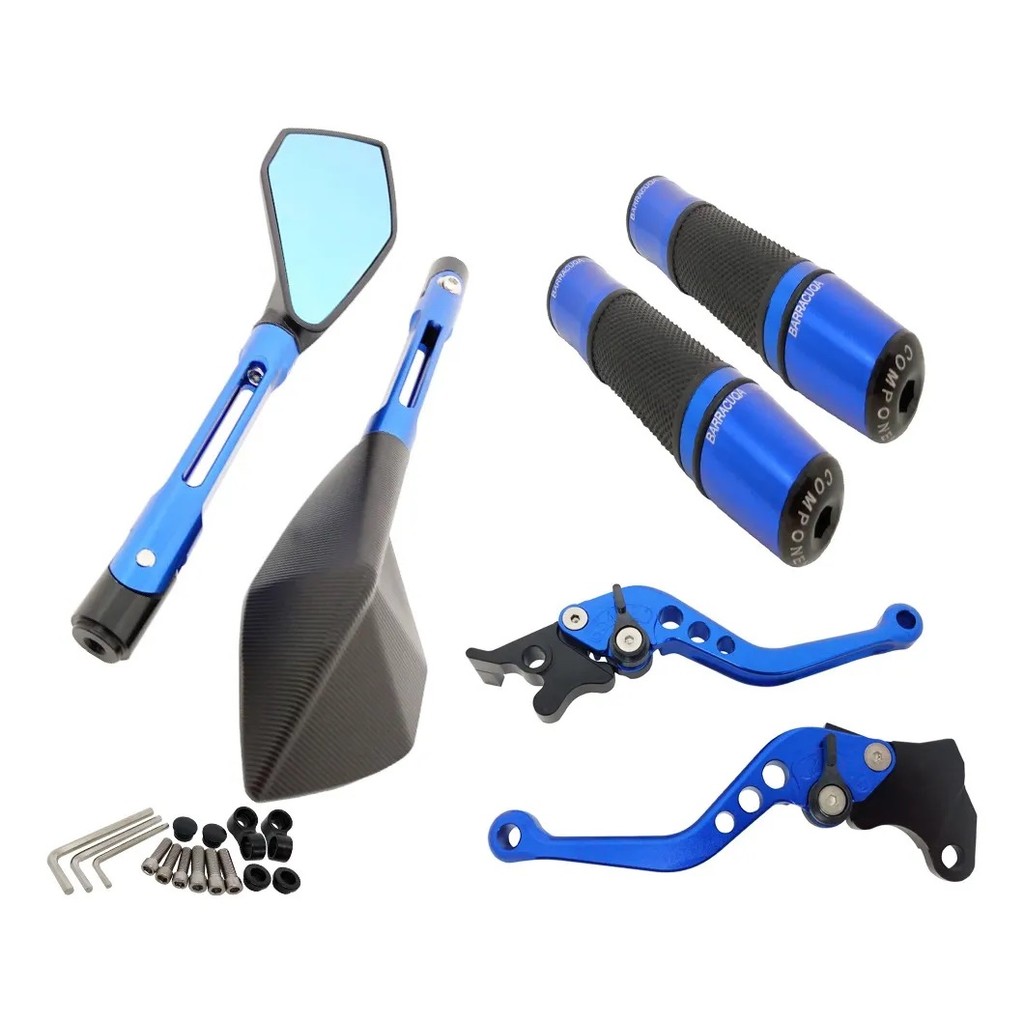 Kit Manete Esp Retrovisor Manopla Longa Cb300/250 Twister Cg Envio Imediato