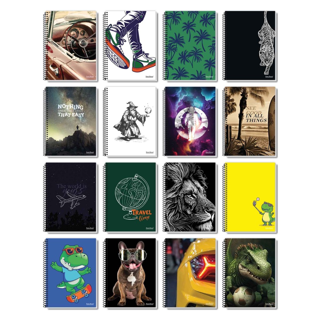 Kit 5 Cadernos Universitários 96 Folhas 1 Matéria Masculino em Oferta na Shopee