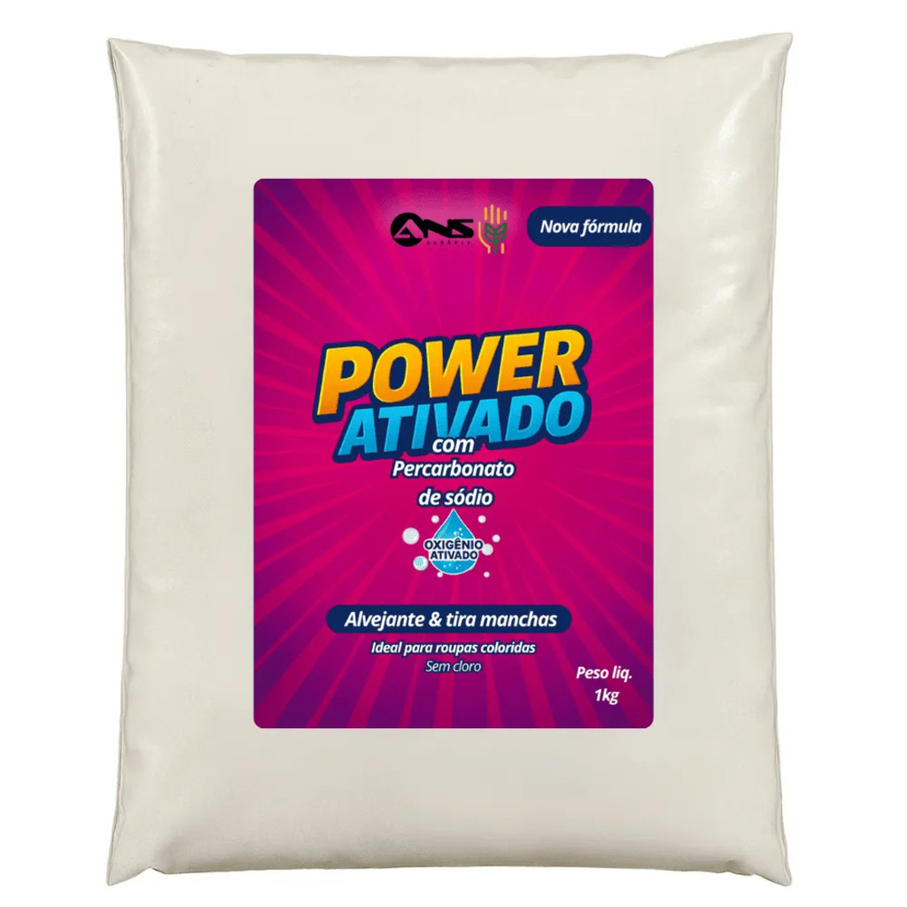 Power Ativado com Percabonato Alvejante e Tira Manchas