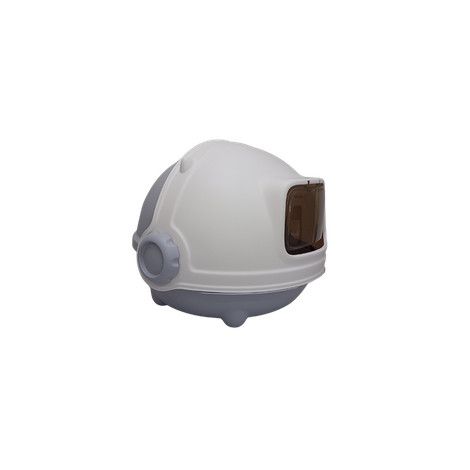 Sanitário Para Gatos Minion Great Pets Cor Cinza e Branco