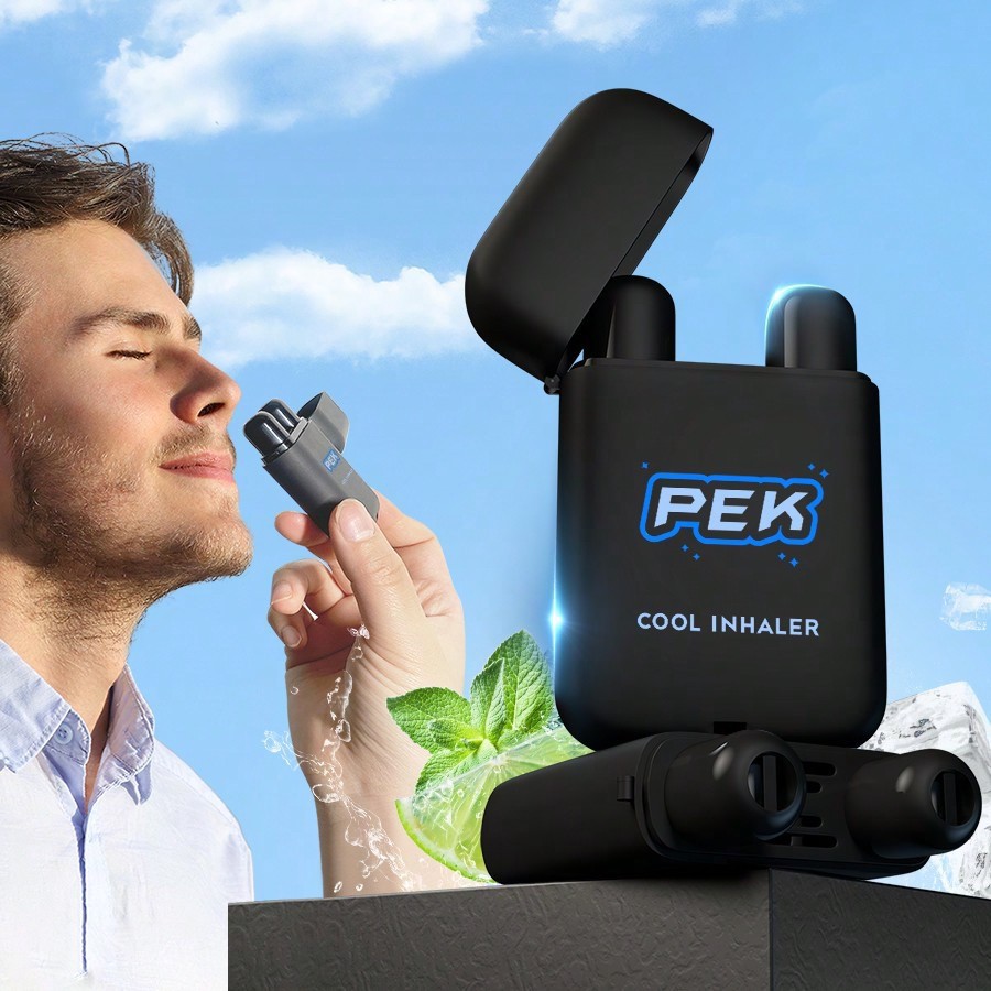 Inalador Nasal Refrescante PEK Duplo – Contra Enjoo, Alívio Imediato, Energia e Concentração