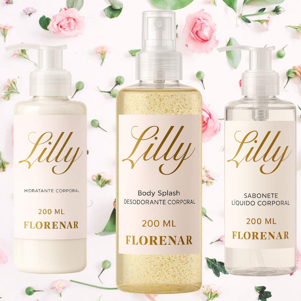 1 Kit Feminino Body Splash Lily  200Ml + 1 Hidratante 200ML + 1 Sabonete Líquido 200Ml em Oferta na Shopee