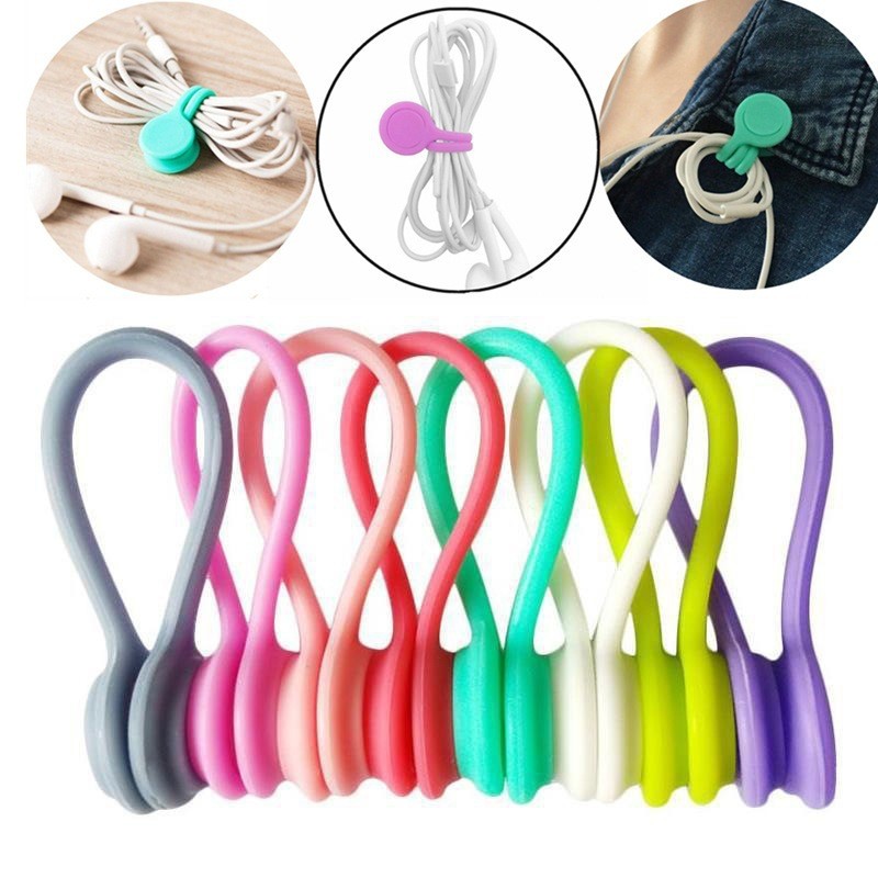 10/5/2 pcs Enrolador De Fone De Ouvido Magnético Criativo , 5 Peças , De Telefone , Organizador De Cabo De Dados De Hub