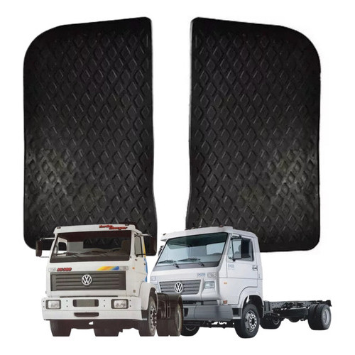 Par Tapete Estribo Interno Caminhão Volkswagen 7100 8120 8140 8150