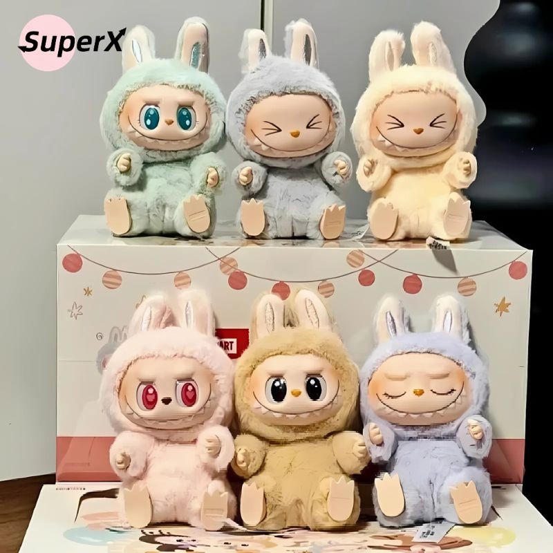 Labubu Monstro Pelúcia Boneco Sentado Chaveiro Edição de Colecionador com Caixa