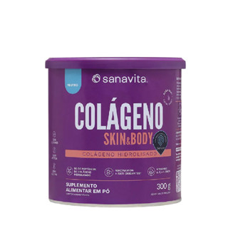 Colágeno com Ácido Hialurônico Skin e Body Neutro 300g da Sanavita em Oferta na Shopee