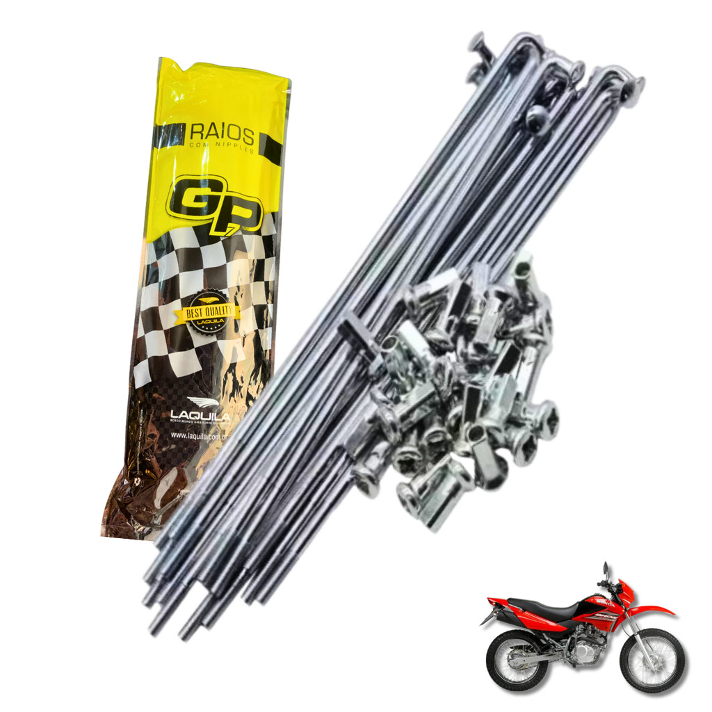 JOGO DE RAIO DIANTEIRO 4MM CROMADO BROS 125 BROS 150 KS em Oferta na Shopee