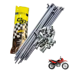 JOGO DE RAIO DIANTEIRO 4MM CROMADO BROS 125 BROS 150 KS