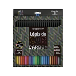 Lápis de Cor Carbon 24 Cores Redondo Leo&Leo Leonora - 4431