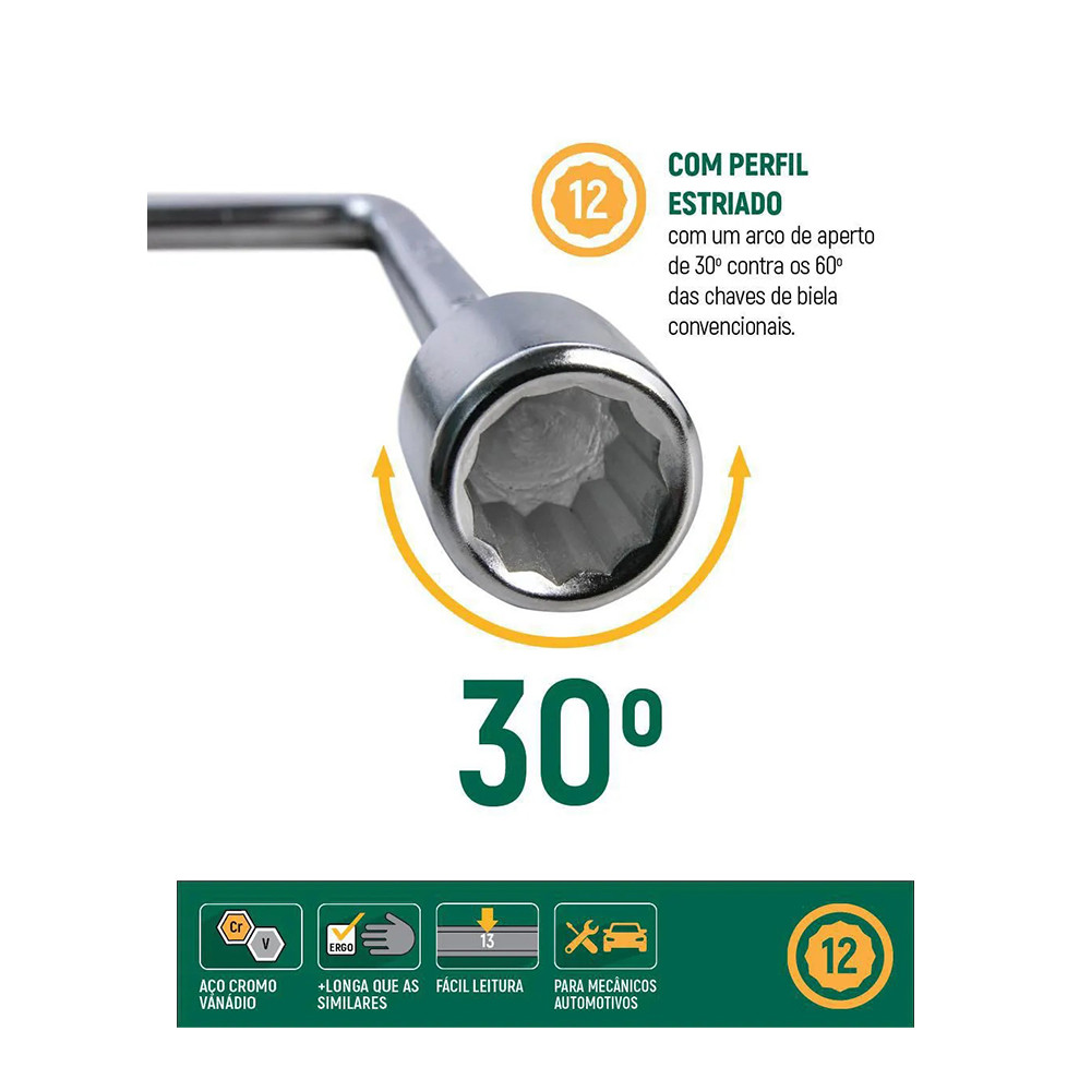 Detalhes do Chave Biela Estriada 11mm SATA ST47514