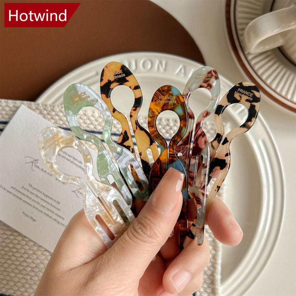 HOTWIND Elegante Em Forma De U Cauda De Peixe Vara De Cabelo Acetato Hairpin Para Estilos Fáceis Garfo Meninas Acessório