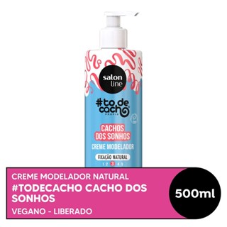 Creme Modelador #todecacho Cacho dos Sonhos Fixação Natural Salon Line 500ml em Oferta na Shopee