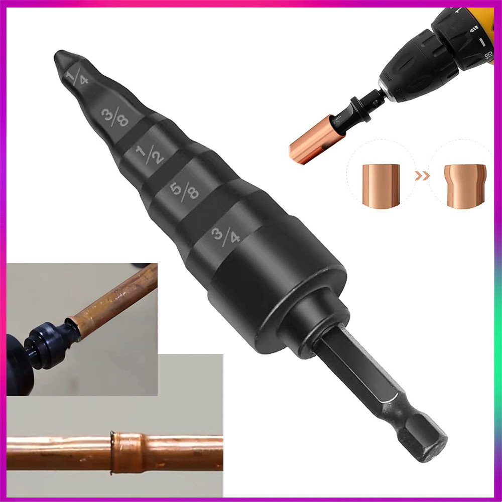Ferramenta de Reparo Hvac Broca de Ferramenta de Estampagem Expansor de Tubo de Cobre 5 Em 1 Ferramenta de Alargamento