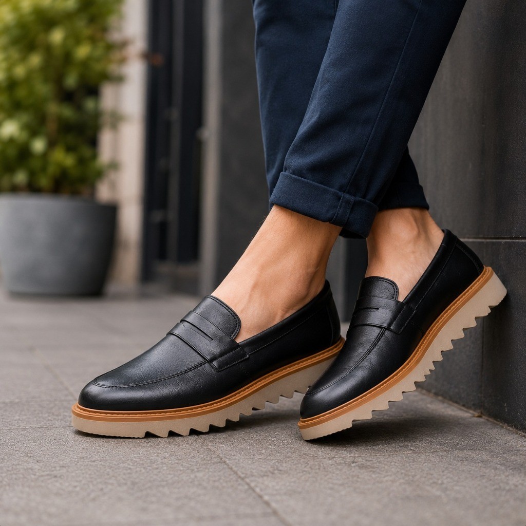 Mocassim Masculino Tratorado Elegante Super Confortável Moderno Trabalho Passeio Respirável sapatênis
