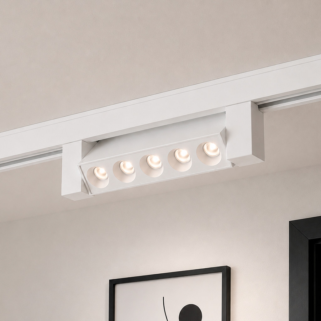 Kit 3 ou 10 Luminária Spot Led Linear Pontual Para Trilho Eletrificado 10w 21cm 2700k/4000k/6500k Branco Seed