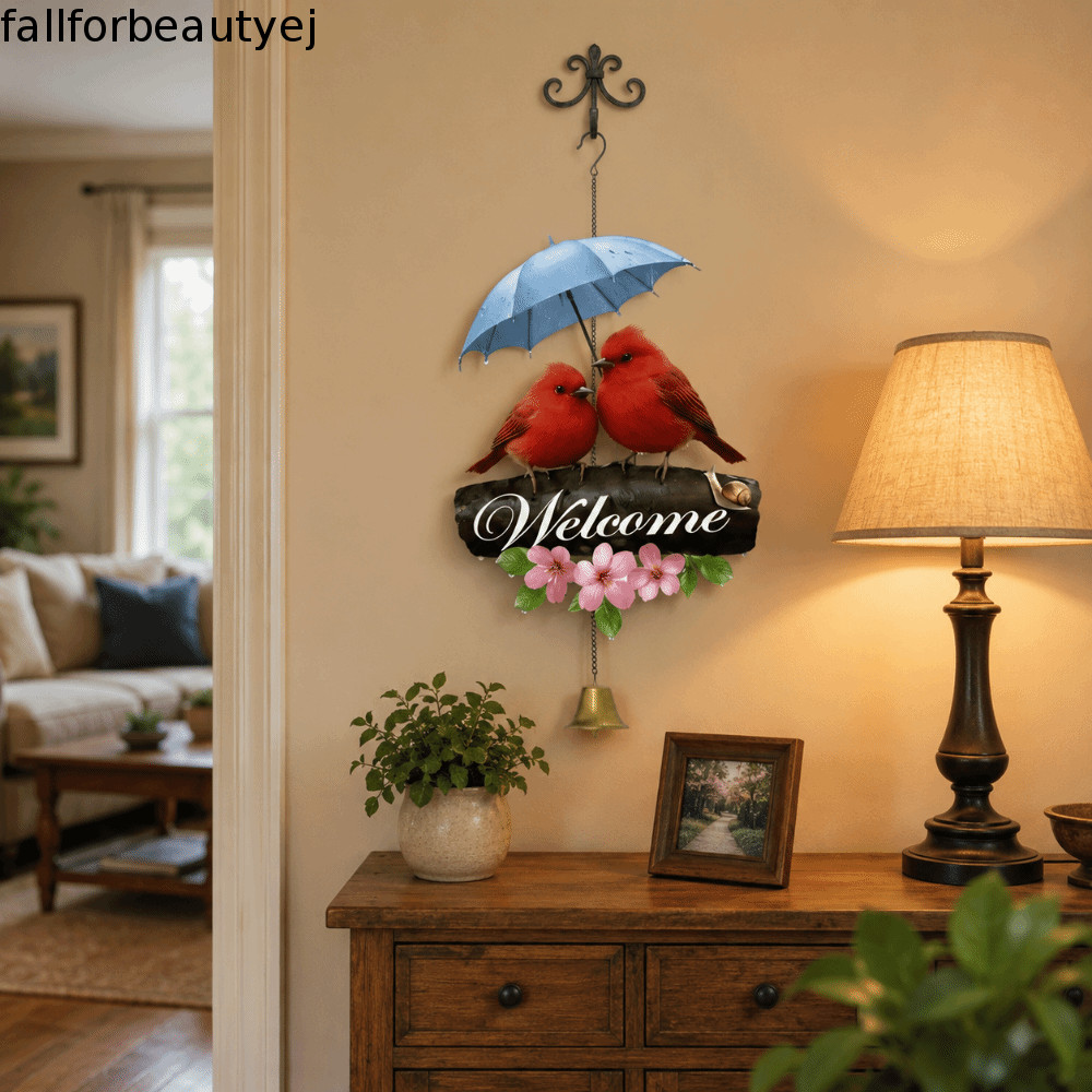 FALLFORBEAUTYEJ Carrilhão De Vento De Boas-Vindas , Decoração De Varanda Acrílica Personalizada , Enfeites De Porta De P