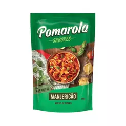 Molho de Tomate Pomarola Caseiro com Manjericão Sachê 300g Embalagem com 24 Unidades