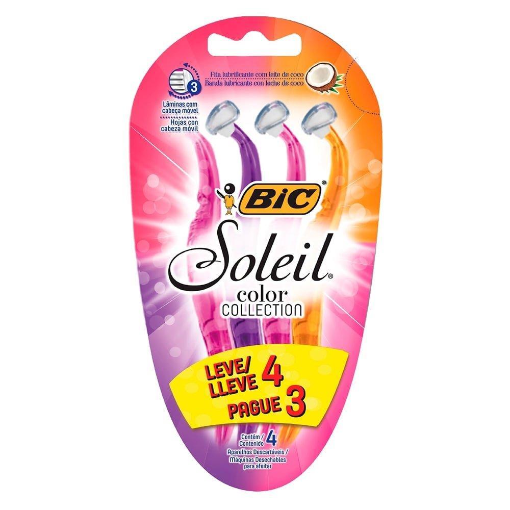 Aparelho Bic Soliel Feminino Embalagem com 4 Unidades
