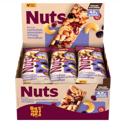 Barra Nuts Castanhas e Frutas Vermelhas 12Uni 25g Banana Brasil
