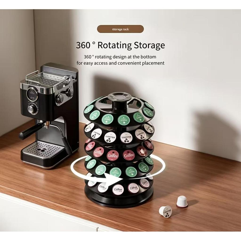 Suporte Giratório Para Cápsulas De Café De 360°, Rack Abs De