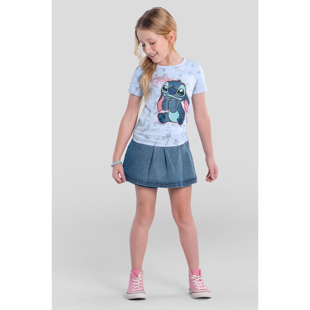 Blusa infantil menina tiedye do Stitch Brandili - 12