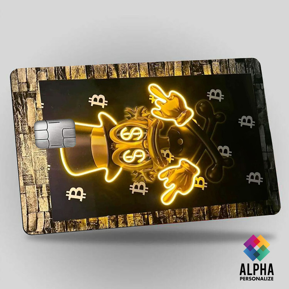 Adesivo para Cartão de Credito Tio Patinhas Gold Ouro Black Debito Vale Alimentação Transporte