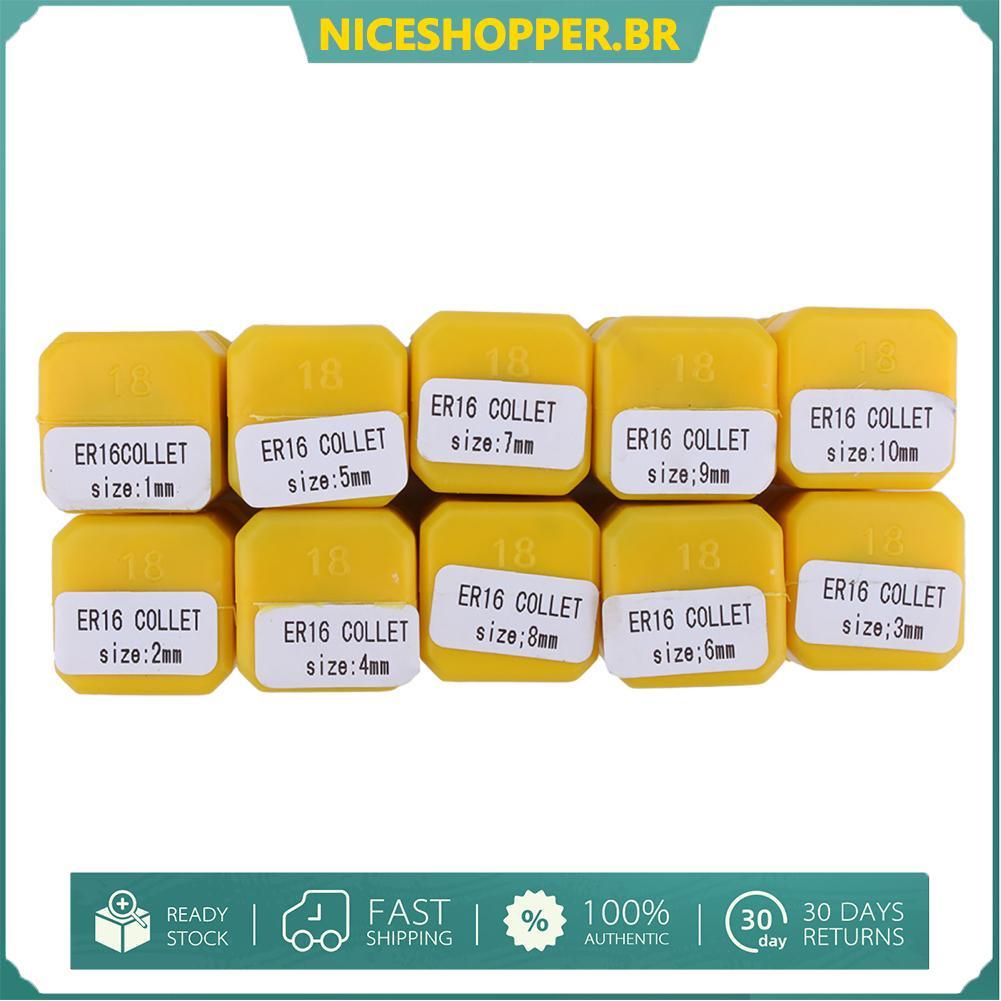 niceshopper.br Conjunto de pinça de mola ER16, mandril para máquina de gravação CNC e ferramenta de torno