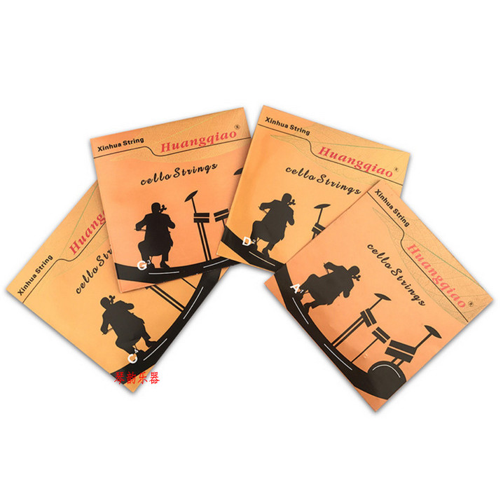 Cordas de violoncelo, cordas de violoncelo da marca Huangqiao, cordas de alumínio-magnésio