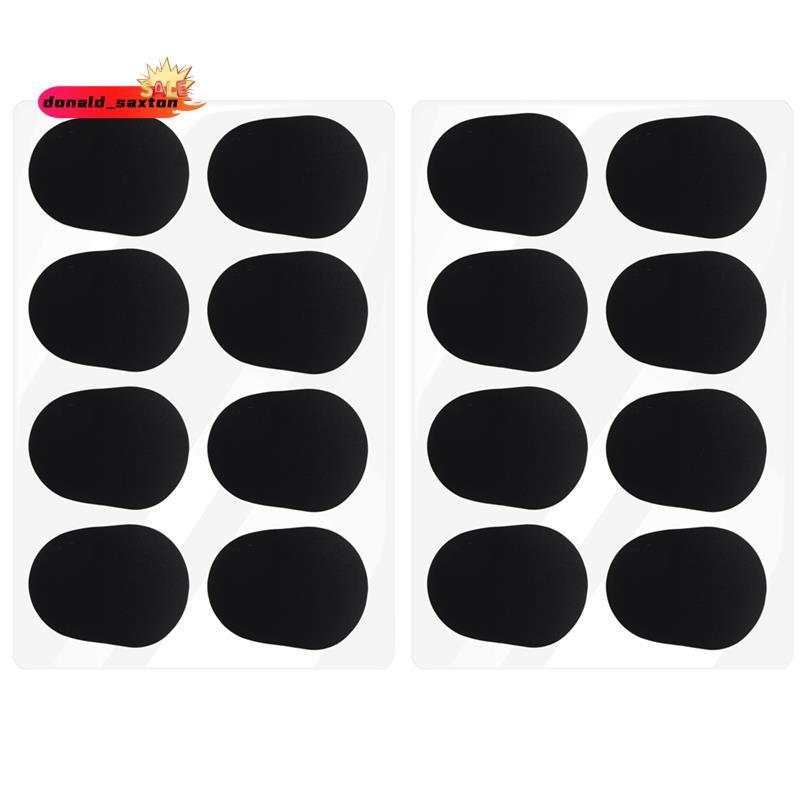 [Velocidade Rápida D] 16 Peças Almofadas Para Boquilha De Clarinete Alto/tenor Sax , 0.8 Mm Preto , 16 Pacotes