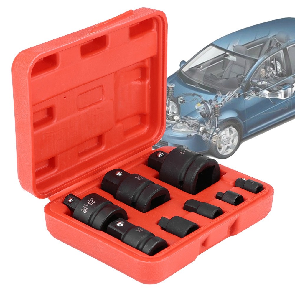 Huiop soquete conversor adaptador conjunto durável 8pc conversor redutor para uso profissional mecânica de aço