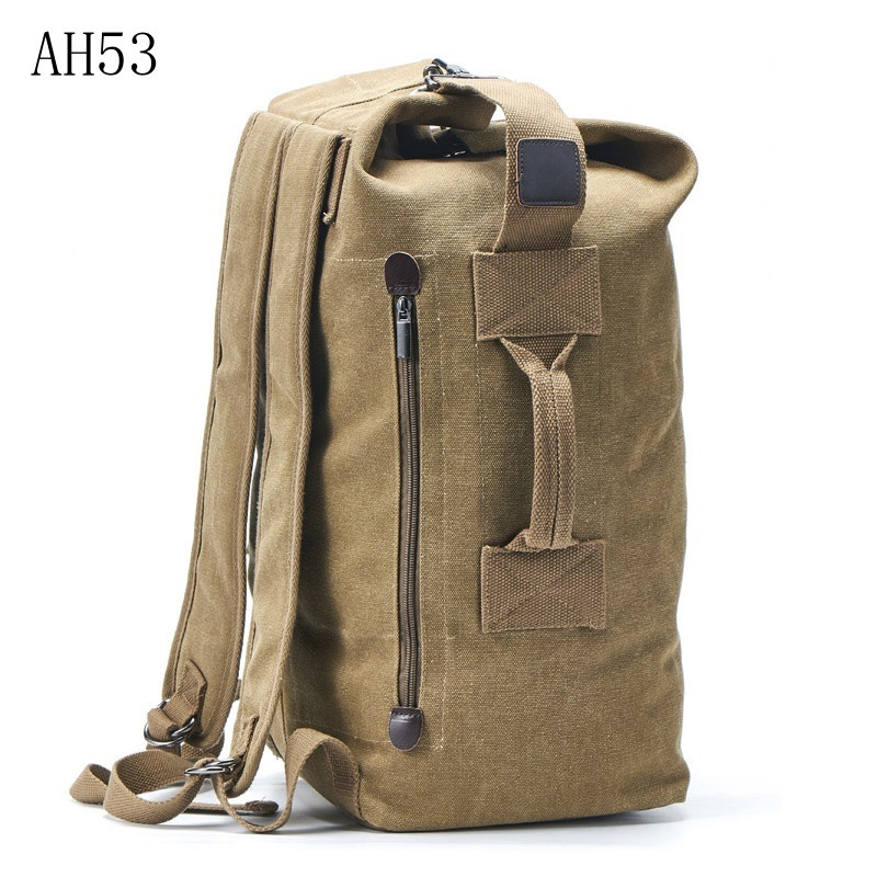 Mochila Masculina de Grande Capacidade, Bolsa de Viagem e Montanhismo Masculina, Bolsa de Lona, Bolsas de Ombro para Men