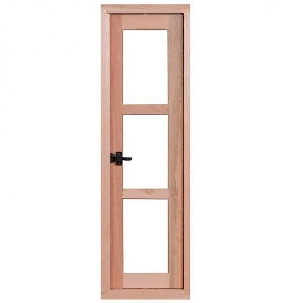 Janela de Madeira Maxim-ar 120x40cm Pivotante Caixilho 9,4cm Ewk Jp63 Rondosul 120cm x 40cm