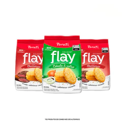 Combo Flay Gourmet Churrasco 40g 2 unidades + Flay Gourmet Cebola e Salsa 40g 1 unidade