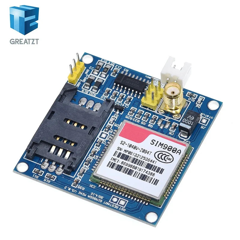 Módulo de Transmissão de Dados Sem Fio GREATZT Sim900a Sim900 Mini V4.0, Kit de Placa GSM GPRS com Antena C83
